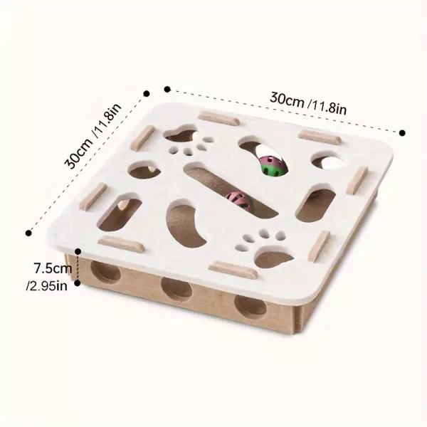 Interactive Toy for Cats – Maze Box for Kittens, durable, scratch-resistant, self-entertaining puzzle toy for mental stimulation and independent play.