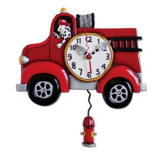 Rikaro "BIG RED Firetruck" Clock