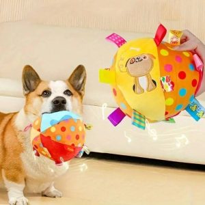 Soft Exercise Puzzle Ball for Dogs – Bell Inside