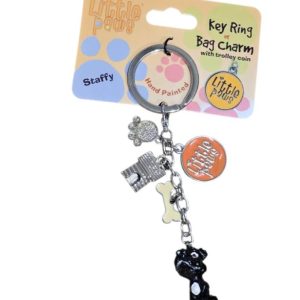 Little Paws - Staffy Key Ring