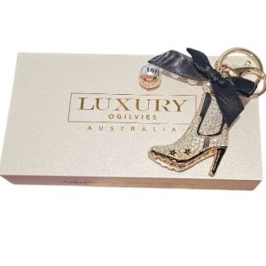 Luxury Charm Key Ring – Boot Black